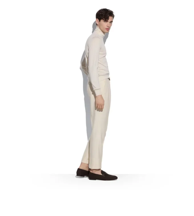 Fine Gauge Cashmere Silk Roll Neck