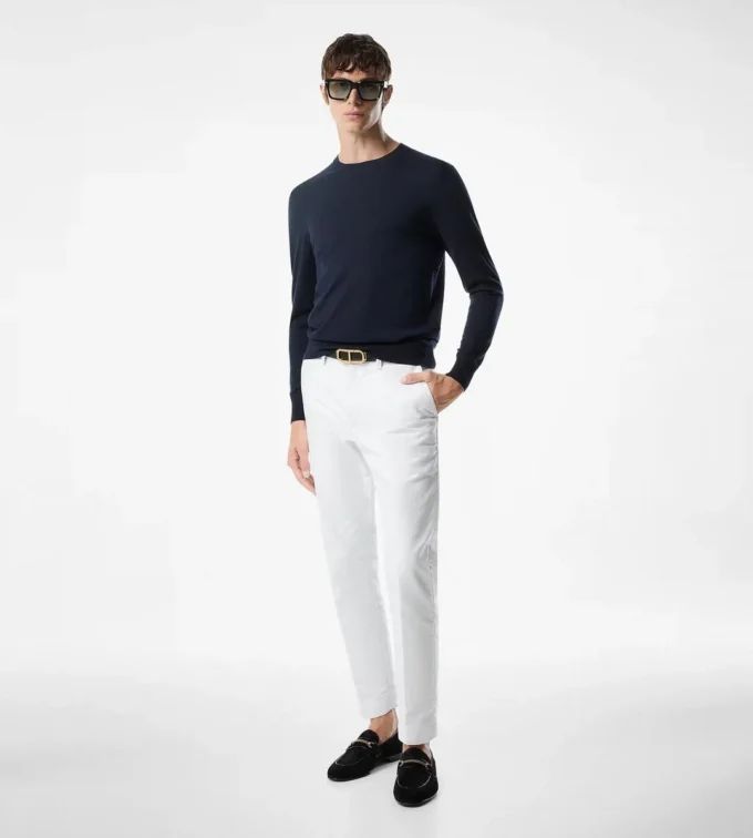 Fine Gauge Pure Wool Crew Neck