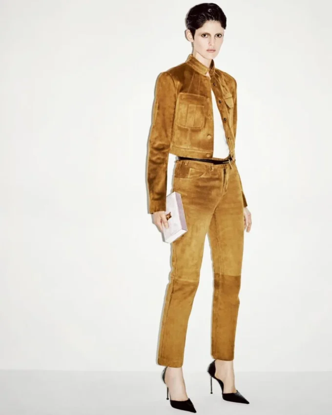 Full Grain Lamb Suede Officer Jacket