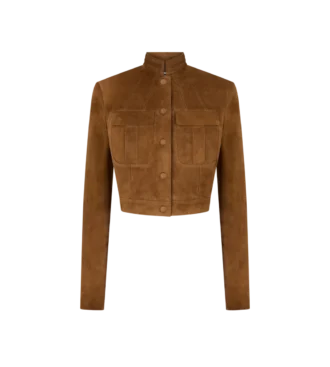 Full Grain Lamb Suede Officer Jacket