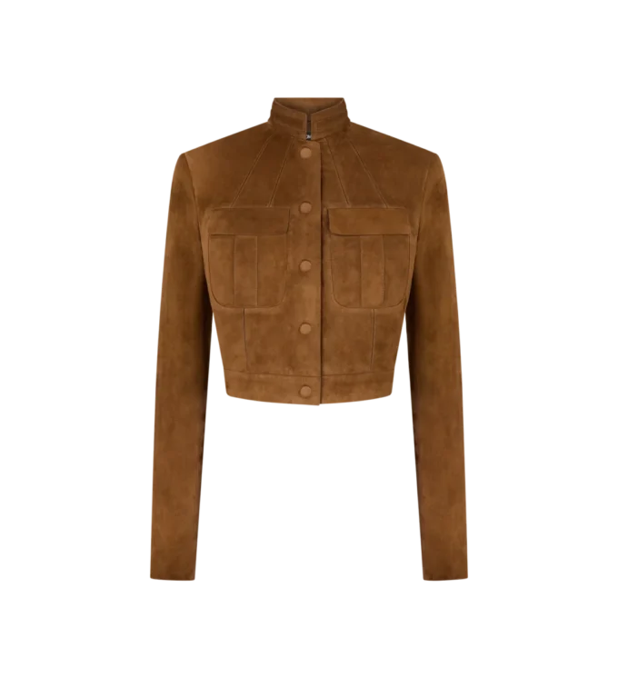Full Grain Lamb Suede Officer Jacket