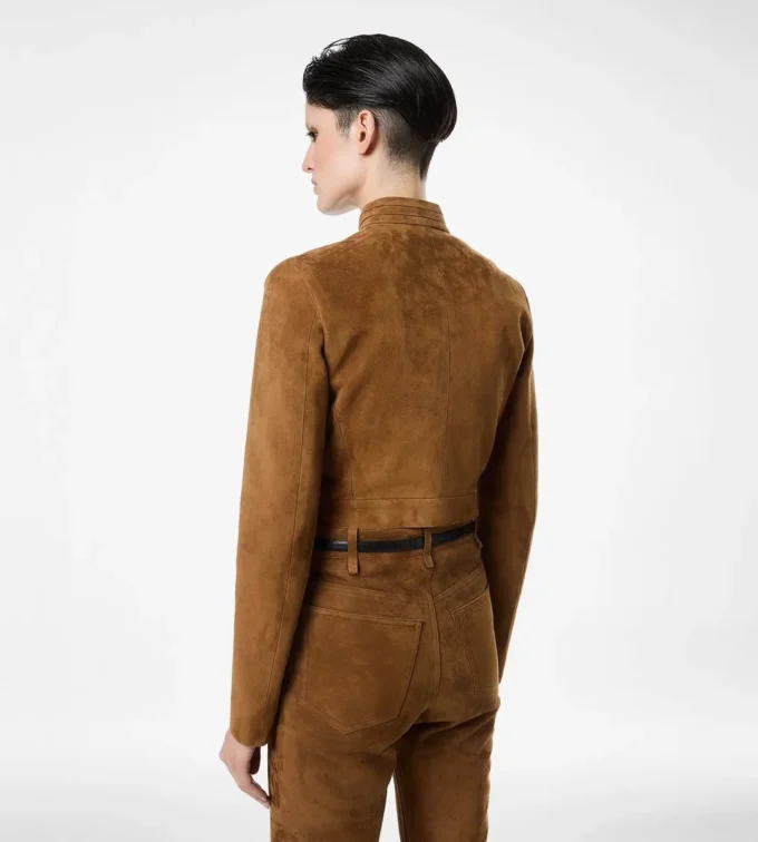 Full Grain Lamb Suede Officer Jacket