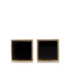 Gold and Onyx Square Cufflinks