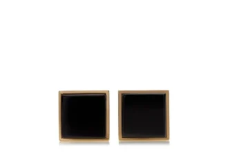 Gold and Onyx Square Cufflinks Gold and Onyx Square Cufflinks