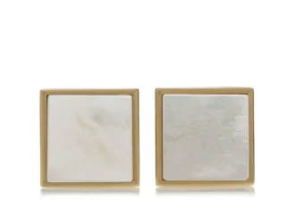 Gold and Pearl Square Cufflinks Gold and Pearl Square Cufflinks
