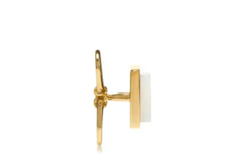 Gold and Pearl Square Studs Gold and Pearl Square Studs