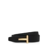 Grain Leather and Smooth Leather Reversible T Belt 30 Mm