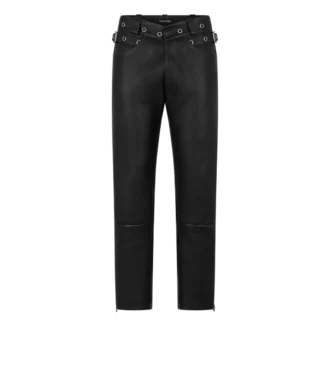 Grain Leather Biker Pant