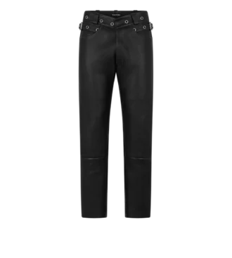 Grain Leather Biker Pant