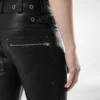 Grain Leather Biker Pant