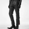 Grain Leather Biker Pant