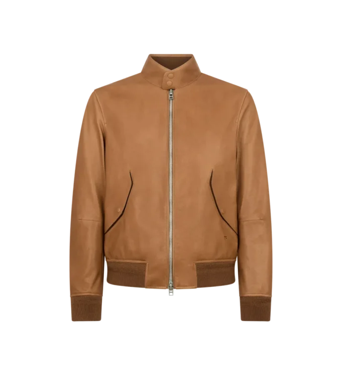 Grain Leather Harrington