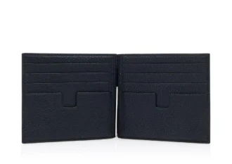 Grain Leather Money Clip Wallet
