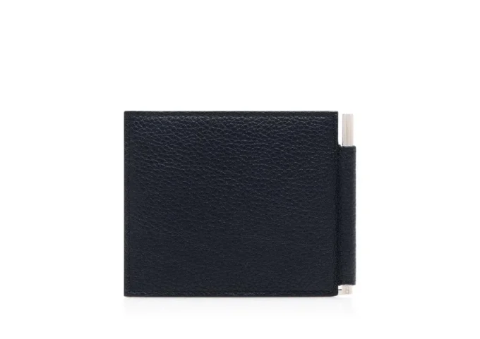 Grain Leather Money Clip Wallet