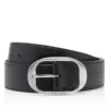Grain Leather Oval Belt