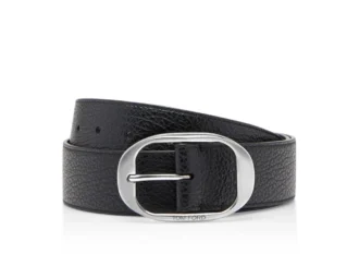 Grain Leather Oval Belt