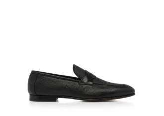 Grain Leather Sean Twisted Band Loafer