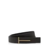 Grain Leather Slim T Reversible Belt