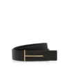 Grain Leather Slim T Reversible Belt