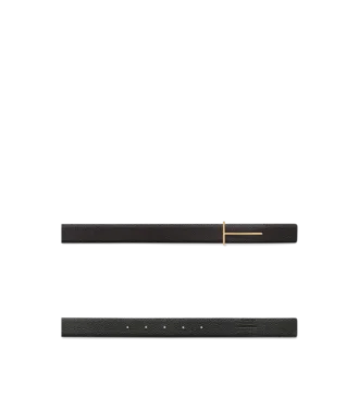 Grain Leather Slim T Reversible Belt