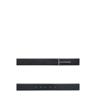 Grain Leather Slim T Reversible Belt