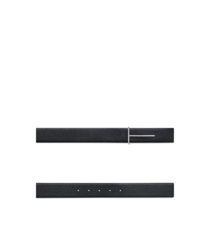 Grain Leather Slim T Reversible Belt