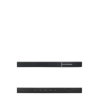 Grain Leather Slim T Reversible Belt
