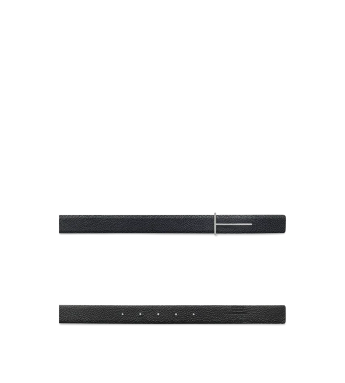 Grain Leather Slim T Reversible Belt