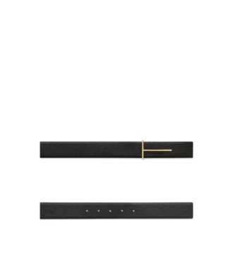 Grain Leather Slim T Reversible Belt