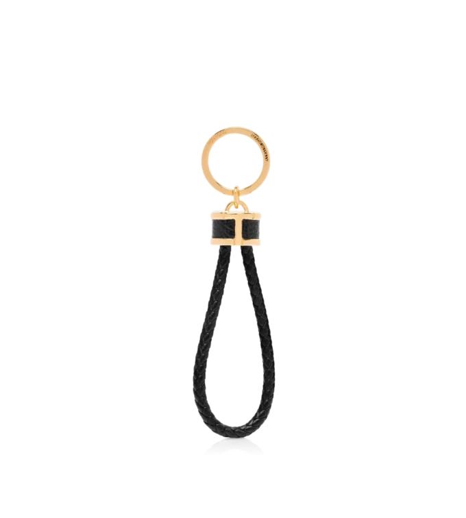 Grain Leather T Loop Keyring