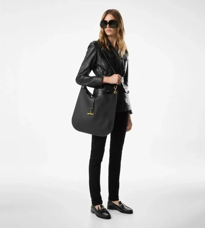 Grain Leather Tara Large Crossbody