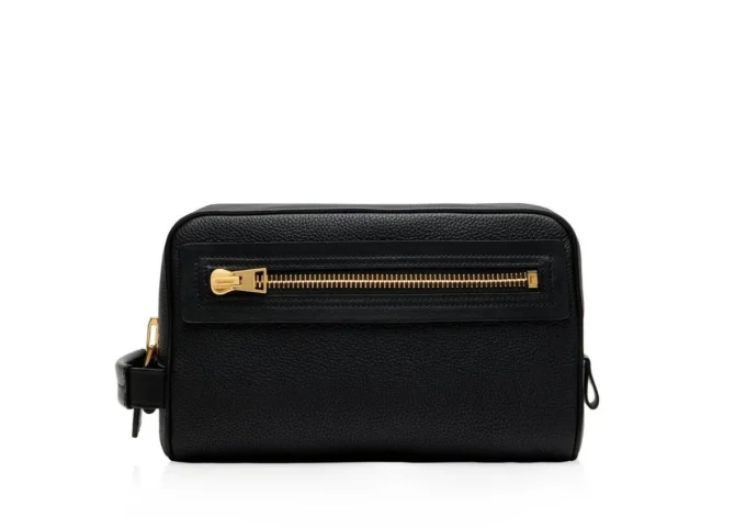 Grain Leather Toiletry Bag