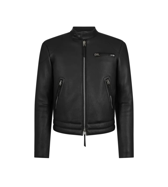Grain Leather Zip Biker Grain Leather Zip Biker