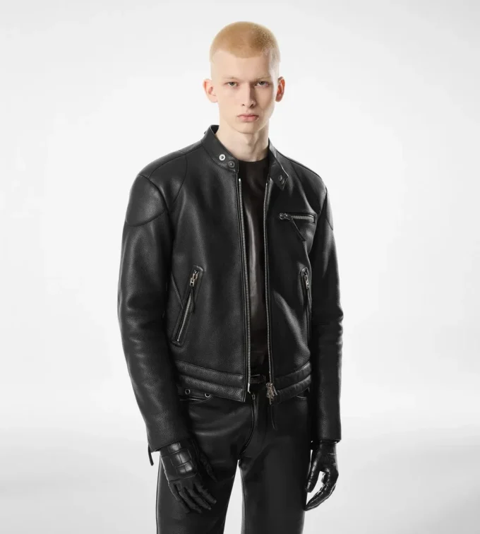 Grain Leather Zip Biker Grain Leather Zip Biker