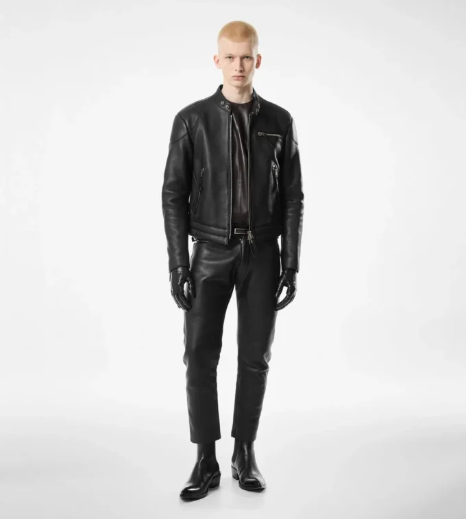 Grain Leather Zip Biker Grain Leather Zip Biker