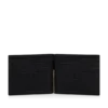 Grained Leather Money Clip Wallet