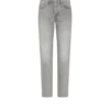 Grey Stretch Straight Fit Denim