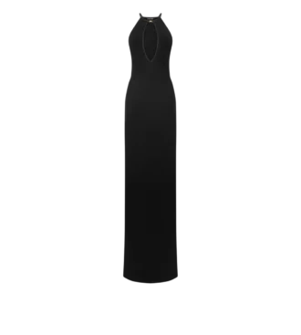 Halterneck Evening Dress with Cut Out