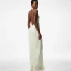 Halterneck Evening Dress with Ruffle Detail