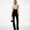Halterneck Twist Front Velvet Jumpsuit Halterneck Twist Front Velvet Jumpsuit