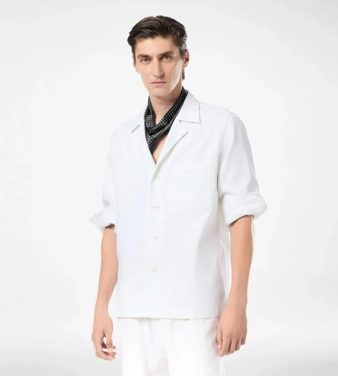 Herringbone Stripe Pajama Overshirt