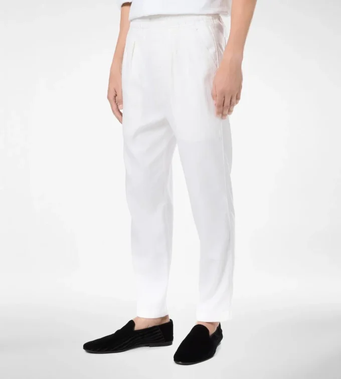 Herringbone Stripe Pleated Lounge Pant