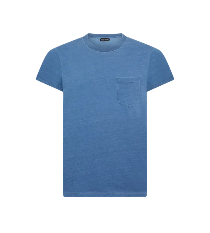 Indigo Dye Crew Neck T-Shirt