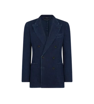 Indigo Herringbone Jacket
