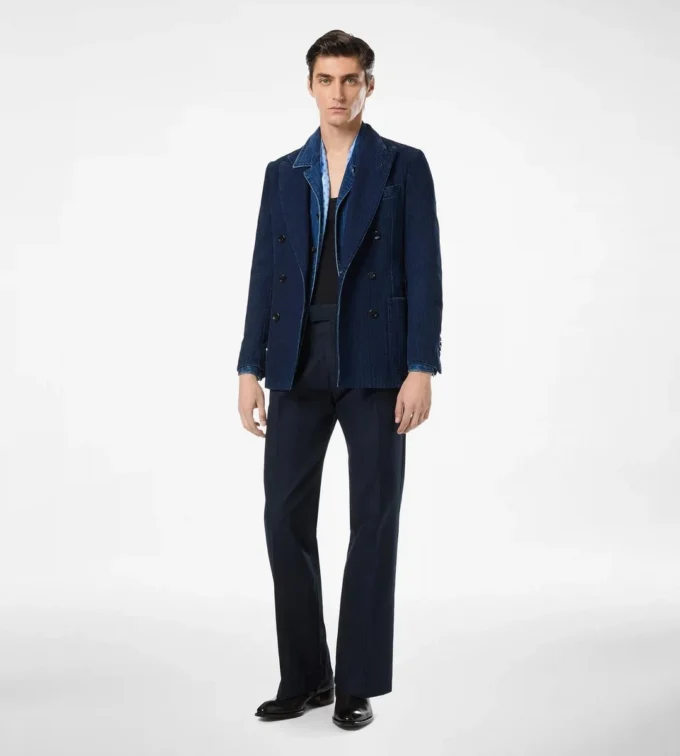 Indigo Herringbone Jacket Indigo Herringbone Jacket