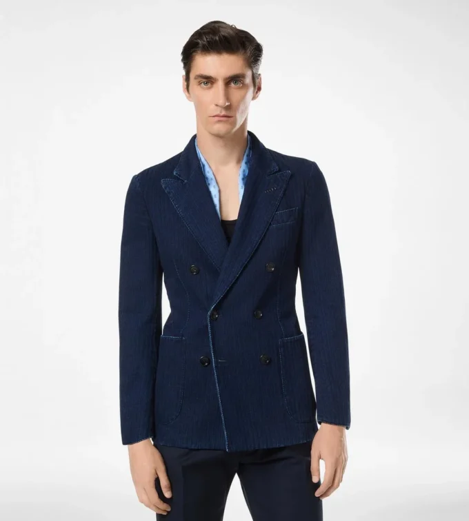 Indigo Herringbone Jacket Indigo Herringbone Jacket