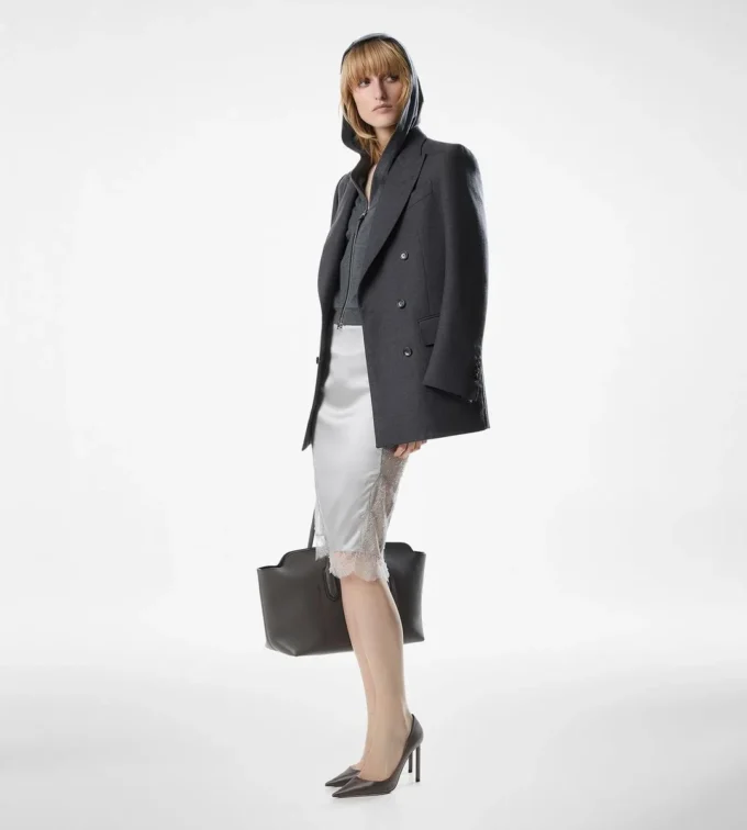 Knee-Length Skirt with Lace Inserts Knee-Length Skirt with Lace Inserts