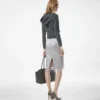 Knee-Length Skirt with Lace Inserts Knee-Length Skirt with Lace Inserts