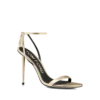 Laminated Nappa Leather Padlock Pointy Naked Sandal Laminated Nappa Leather Padlock Pointy Naked Sandal
