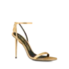 Laminated Nappa Leather Padlock Pointy Naked Sandal Laminated Nappa Leather Padlock Pointy Naked Sandal